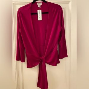 NWT chico pink jacket. Size 1 in Chico size scale